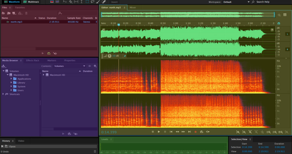 Edit window in Audition