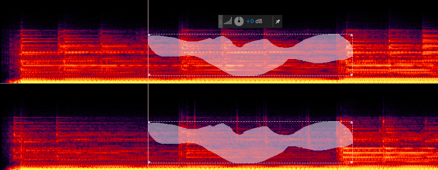 Lasso tool in spectral frequency view